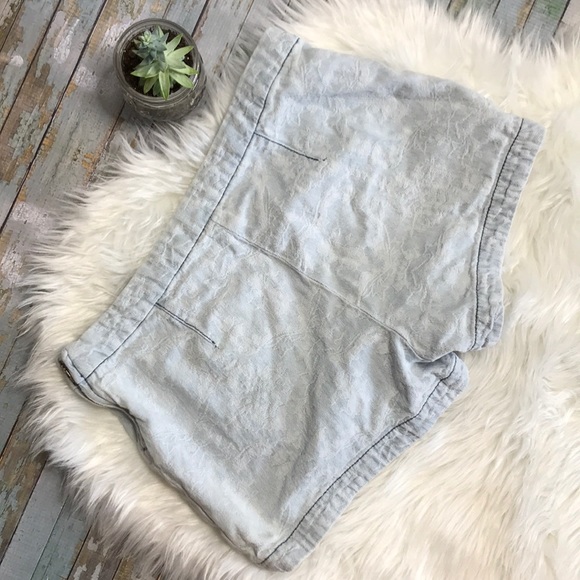 Free People Mid Rise Acid Wash Jean Shorts - Picture 5 of 8